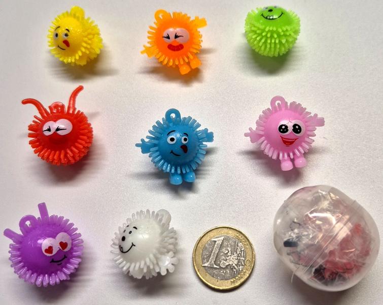 Pufferball mit Gesicht